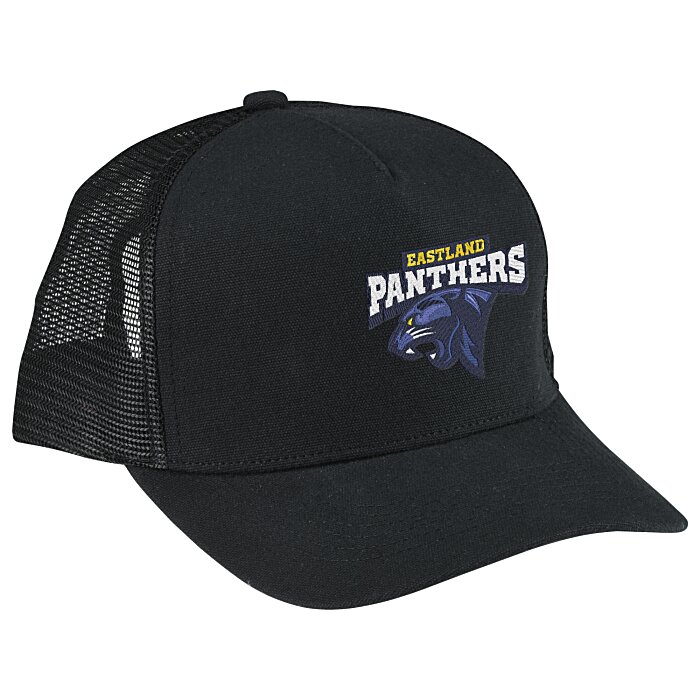 Custom Canvas Five Panel Trucker Cap - 24 hr
