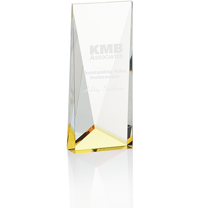 Custom Accent Crystal Tower Award