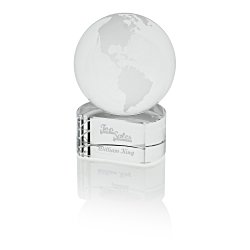 Custom Crystal World Award - 4 inches