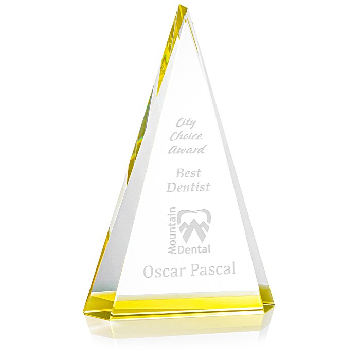Custom Trig Crystal Award - 8 inches