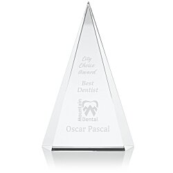Custom Trig Crystal Award - 8 inches