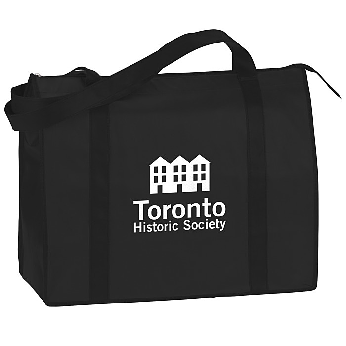 Custom Non-Woven Zippered Convention Tote - 24 hr