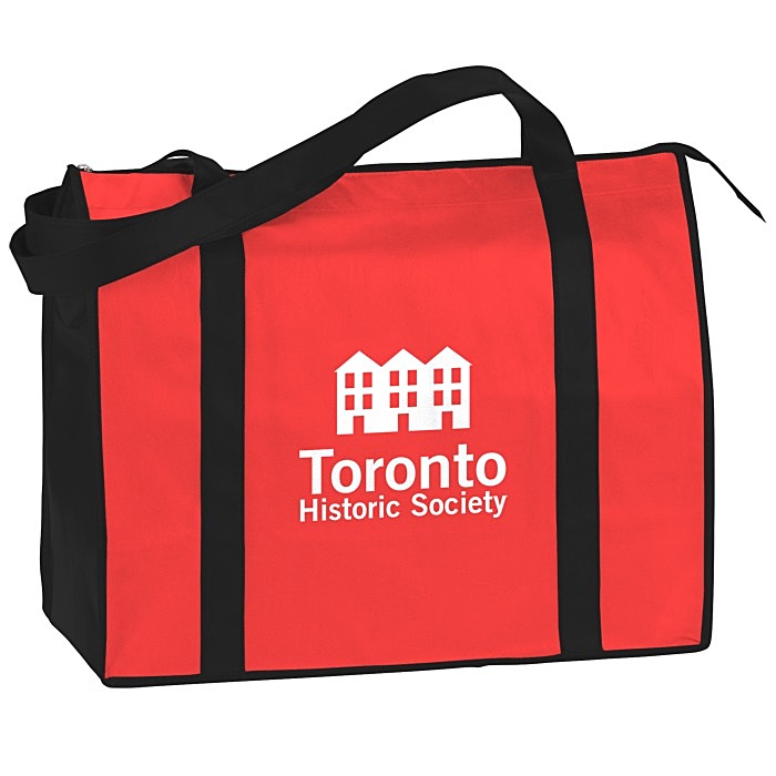 Custom Non-Woven Zippered Convention Tote - 24 hr