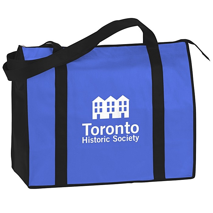 Custom Non-Woven Zippered Convention Tote - 24 hr