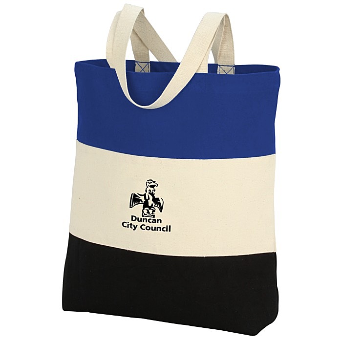 Custom Tri-Colour Cotton Tote - 24 hr