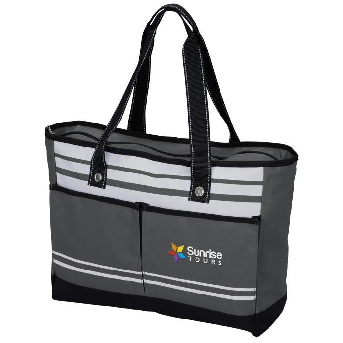 Custom Striped Bonita Tote - Embroidered