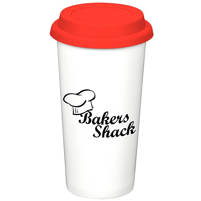 Custom Grand Ceramic Mug - White - 16 oz.