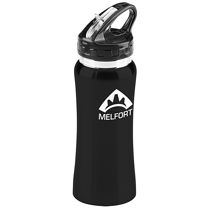 Custom Clear Spout Stainless Steel Bottle - 16 oz - 24 hr