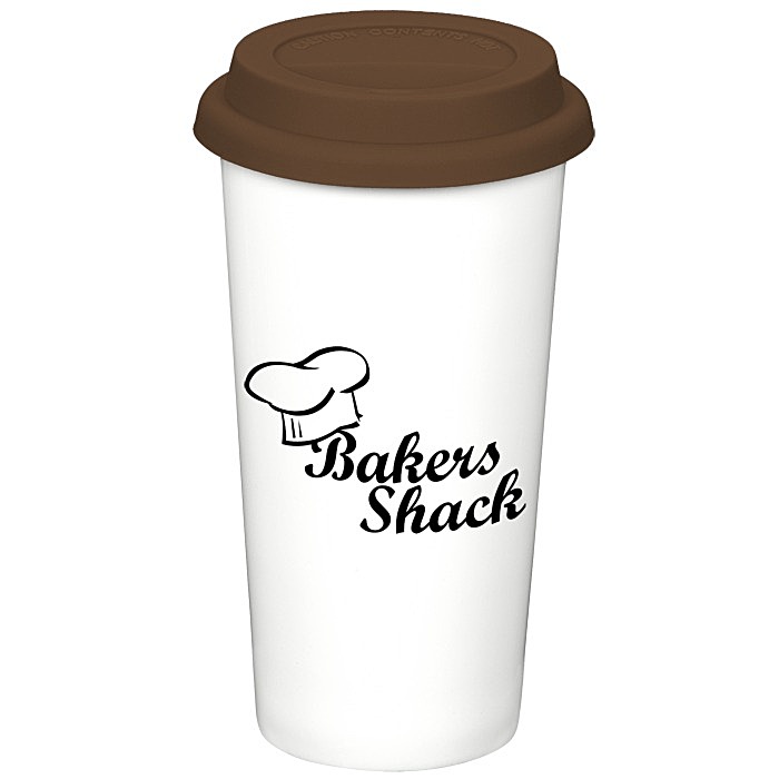 Custom Grand Ceramic Mug - White - 16 oz. - 24 hr