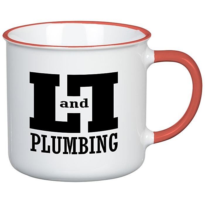 Custom Colour Accent Ceramic Mug - 12 oz. - 24 hr