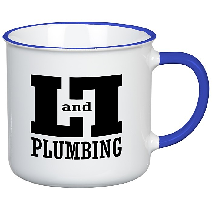 Custom Colour Accent Ceramic Mug - 12 oz. - 24 hr