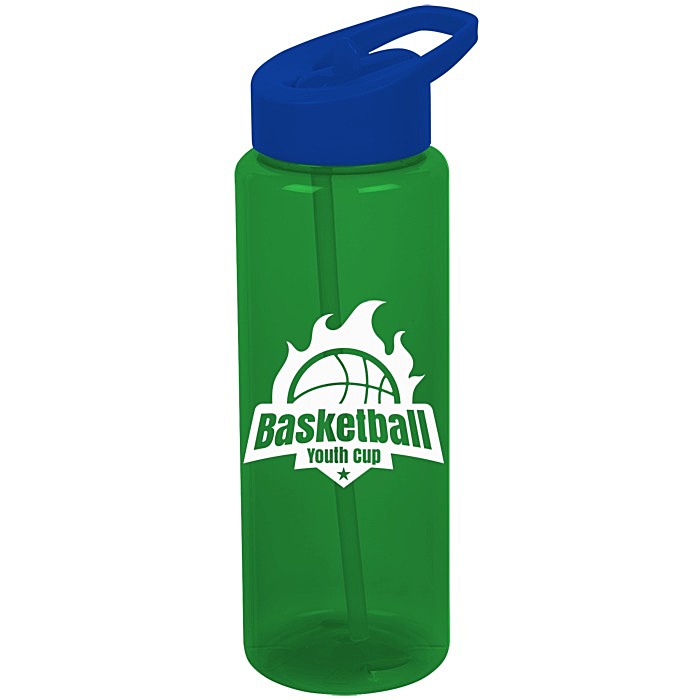 Custom Guzzler Sport Bottle with Flip Straw Lid - 32 oz