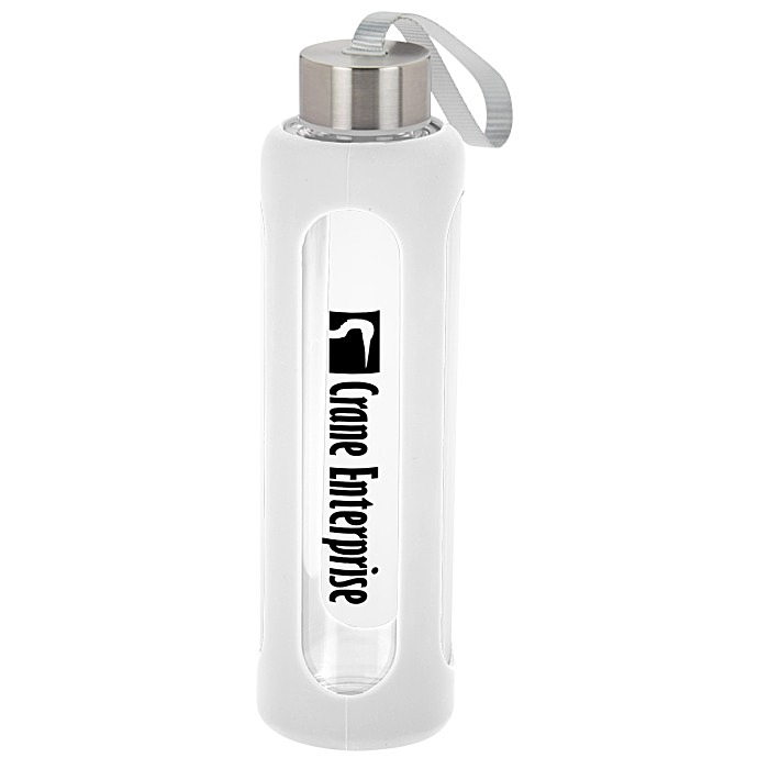 Custom Pure Glass Water Bottle - 17 oz - 24 hr