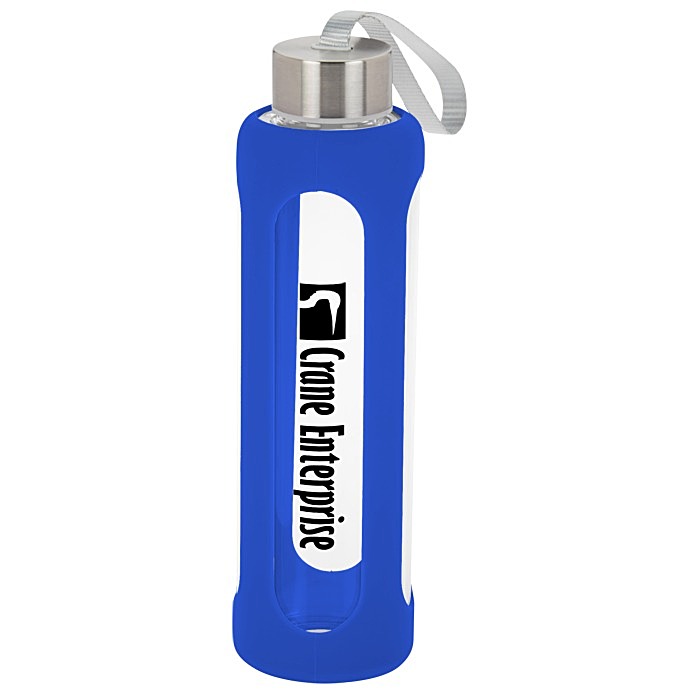 Custom Pure Glass Water Bottle - 17 oz - 24 hr