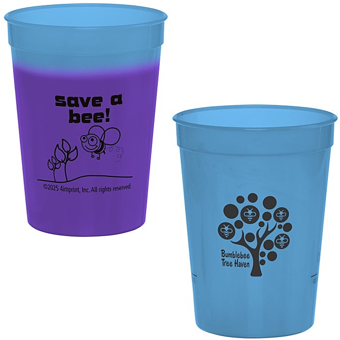 Custom Super Kid Mood Stadium Cup - 12 oz - Go Green