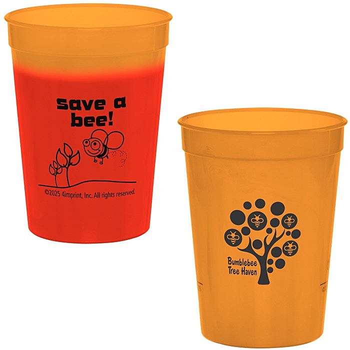 Custom Super Kid Mood Stadium Cup - 12 oz - Go Green