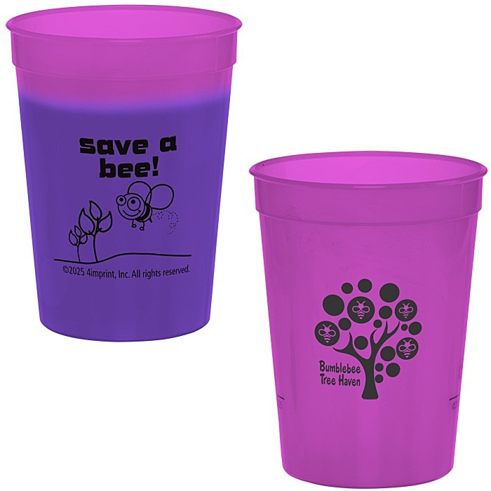 Custom Super Kid Mood Stadium Cup - 12 oz - Go Green