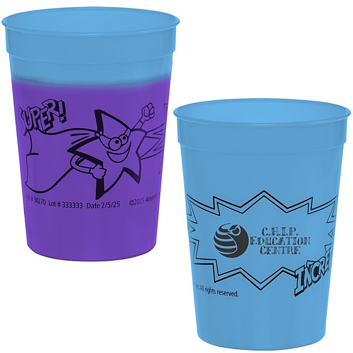 Custom Super Kid Mood Stadium Cup - 12 oz - Superhero