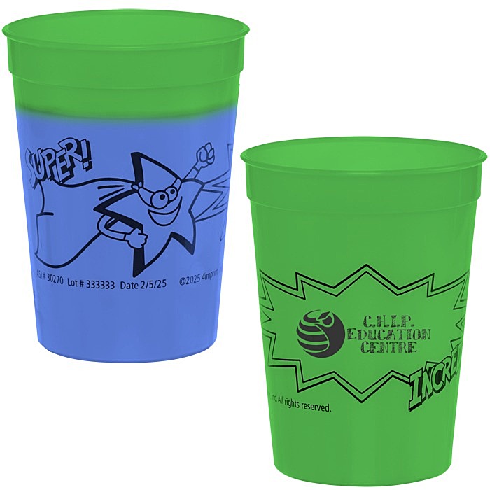 Custom Super Kid Mood Stadium Cup - 12 oz - Superhero