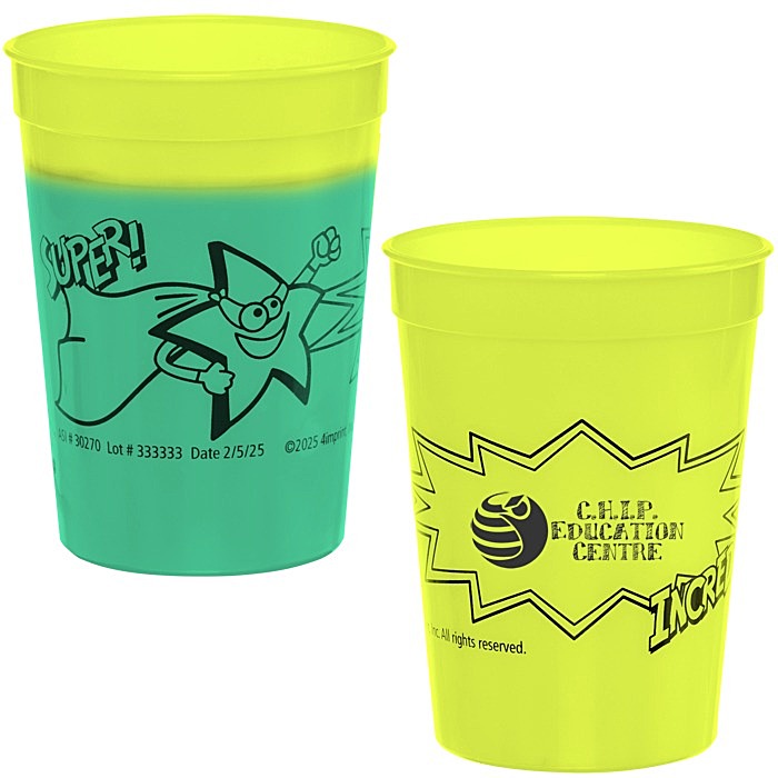 Custom Super Kid Mood Stadium Cup - 12 oz - Superhero