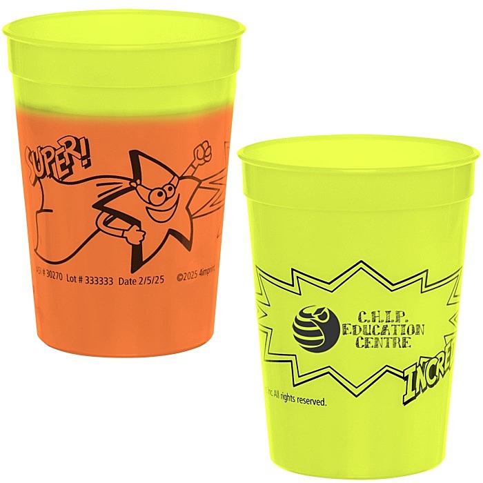 Custom Super Kid Mood Stadium Cup - 12 oz - Superhero