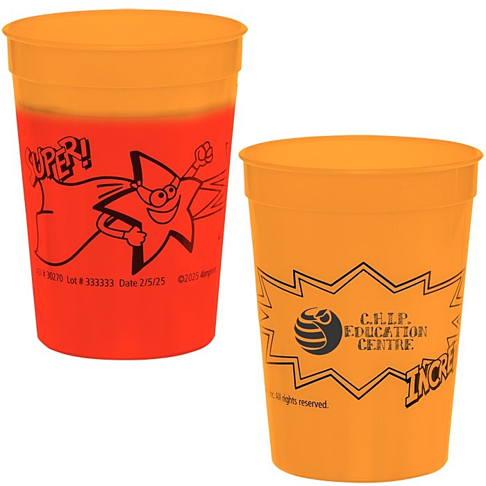 Custom Super Kid Mood Stadium Cup - 12 oz - Superhero