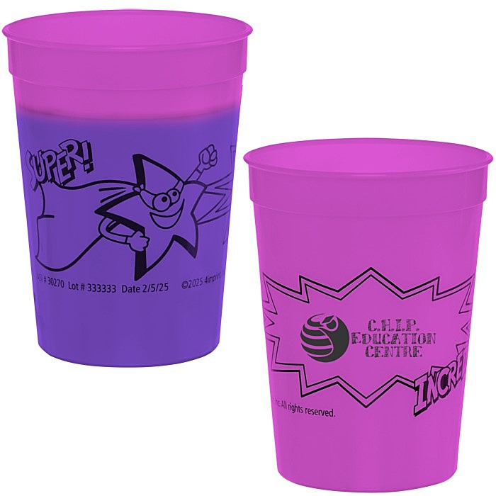 Custom Super Kid Mood Stadium Cup - 12 oz - Superhero