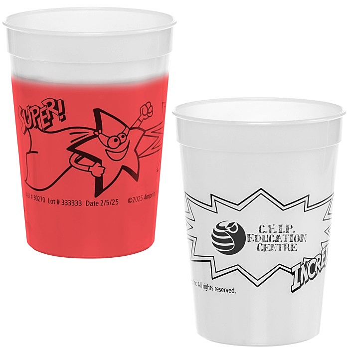 Custom Super Kid Mood Stadium Cup - 12 oz - Superhero