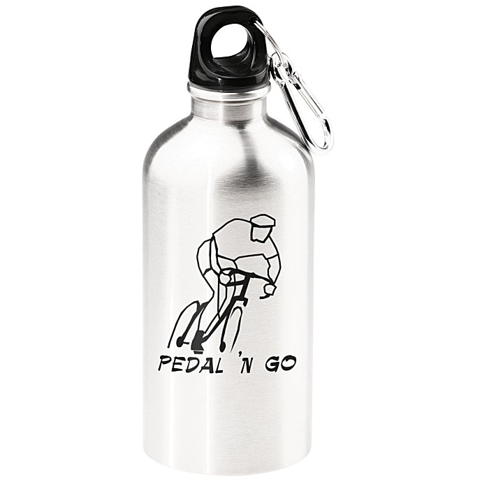 Custom Carabiner Stainless Steel Water Bottle - 16 oz.
