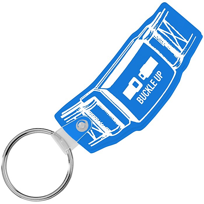 Custom Safety Belt Soft Keychain - Translucent