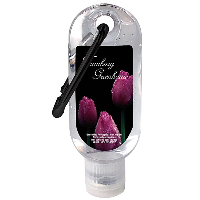 Custom Hand Sanitizer with Carabiner - 1.9 oz