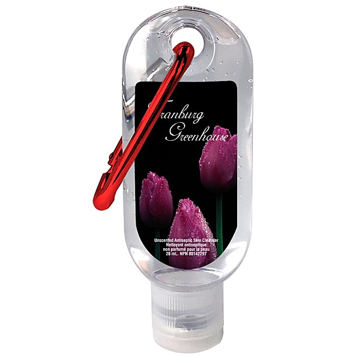 Custom Hand Sanitizer with Carabiner - 1.9 oz