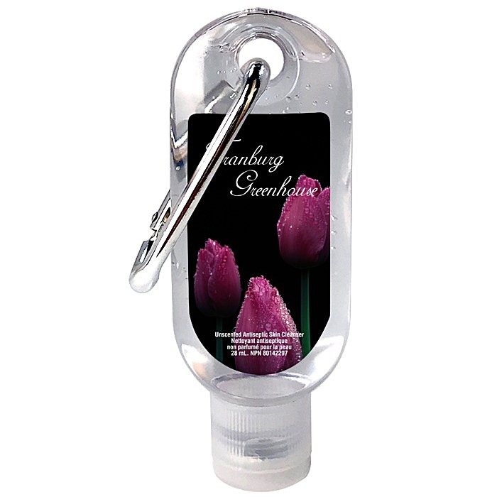 Custom Hand Sanitizer with Carabiner - 1.9 oz