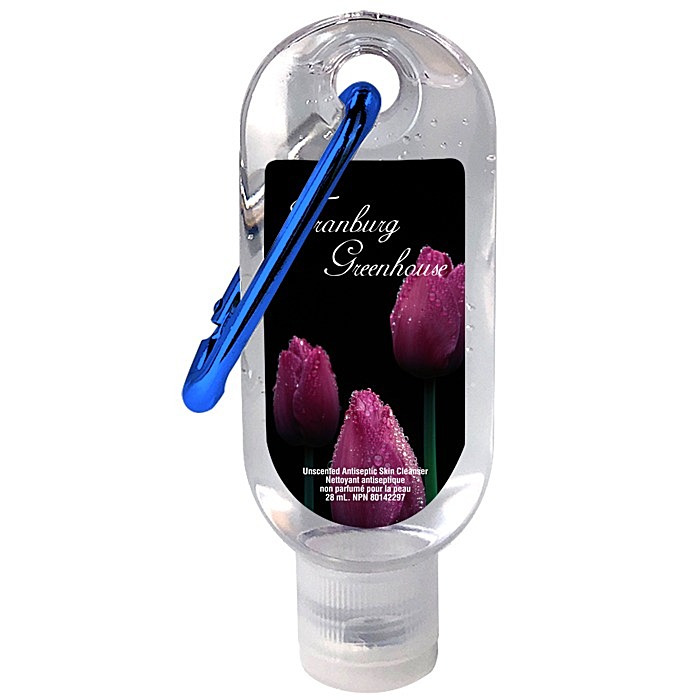 Custom Hand Sanitizer with Carabiner - 1.9 oz
