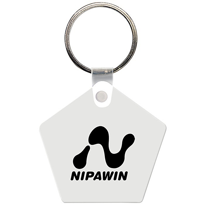 Custom Pentagon Soft Keychain - Opaque