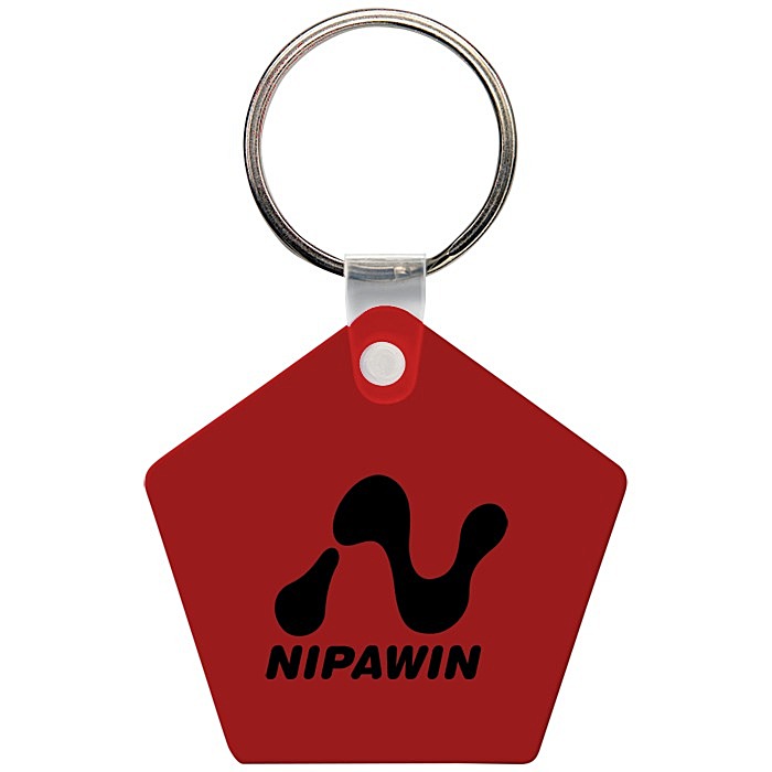 Custom Pentagon Soft Keychain - Opaque