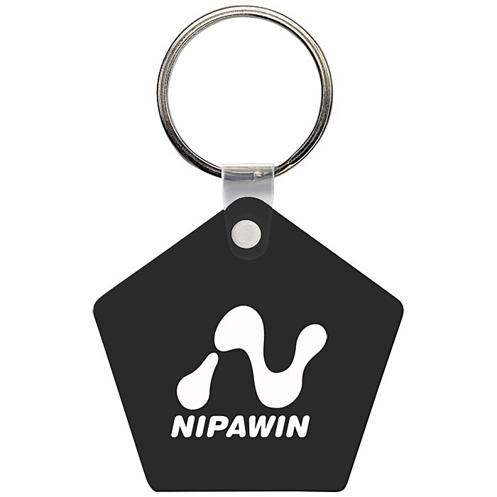 Custom Pentagon Soft Keychain - Opaque