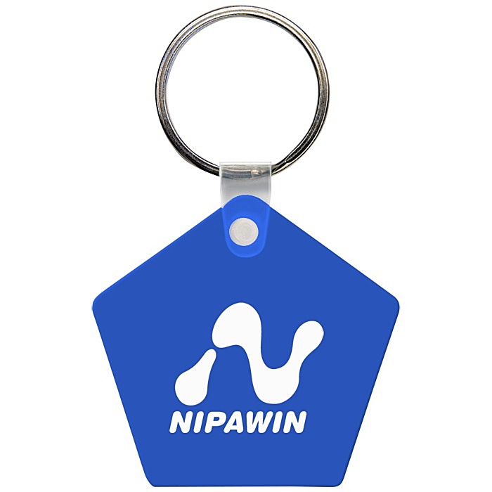 Custom Pentagon Soft Keychain - Opaque
