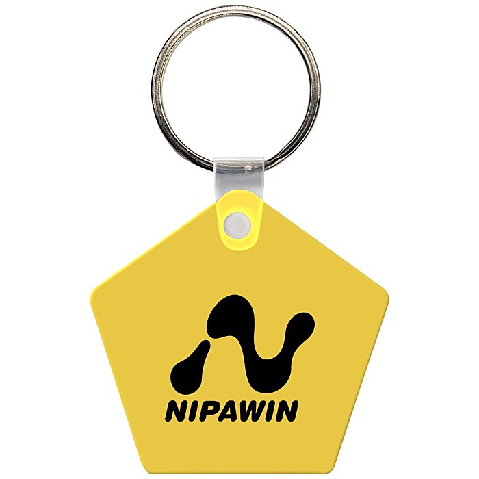 Custom Pentagon Soft Keychain - Opaque