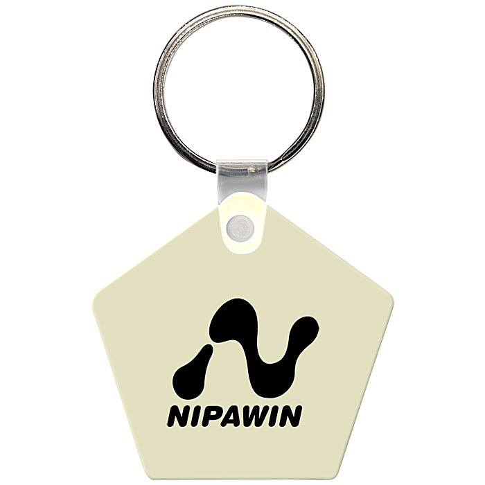 Custom Pentagon Soft Keychain - Opaque