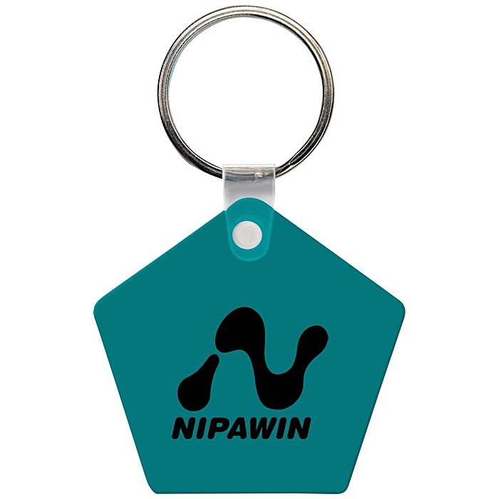 Custom Pentagon Soft Keychain - Opaque