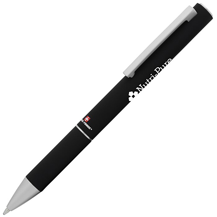 Custom Swiss Force Insignia Soft Touch Twist Metal Pen - 24 hr