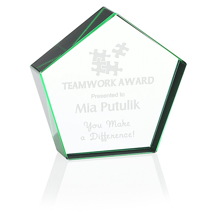 Custom Calgary Pentagon Award - 3 inches